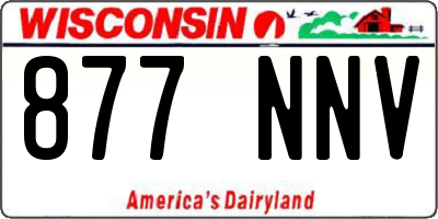 WI license plate 877NNV