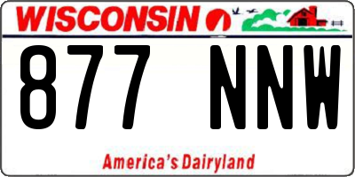 WI license plate 877NNW
