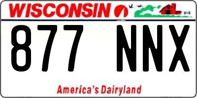 WI license plate 877NNX