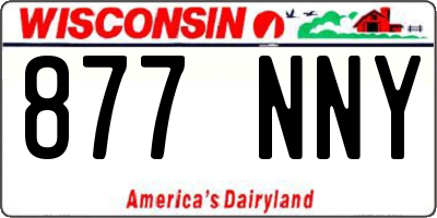 WI license plate 877NNY