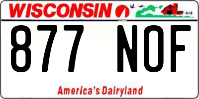 WI license plate 877NOF