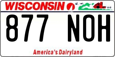 WI license plate 877NOH
