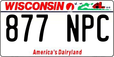 WI license plate 877NPC