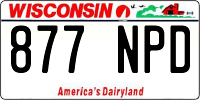 WI license plate 877NPD