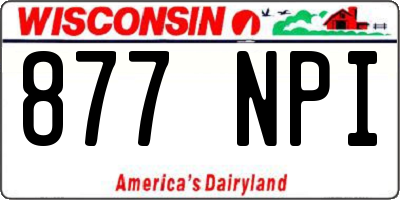 WI license plate 877NPI