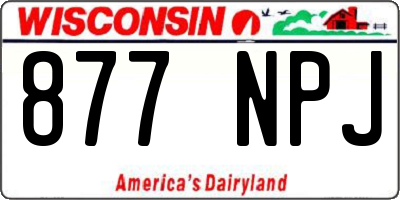 WI license plate 877NPJ
