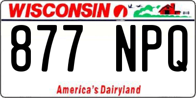 WI license plate 877NPQ