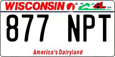 WI license plate 877NPT