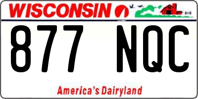 WI license plate 877NQC