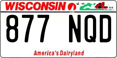 WI license plate 877NQD