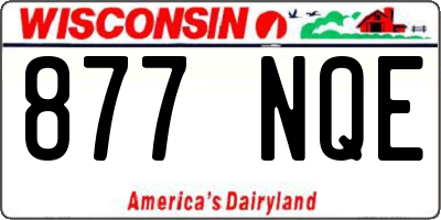 WI license plate 877NQE
