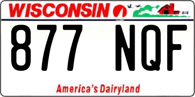 WI license plate 877NQF