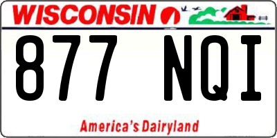 WI license plate 877NQI