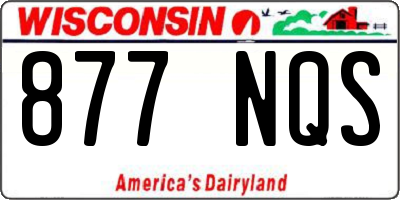 WI license plate 877NQS