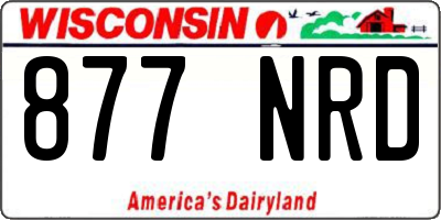 WI license plate 877NRD