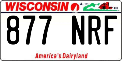 WI license plate 877NRF