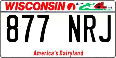 WI license plate 877NRJ