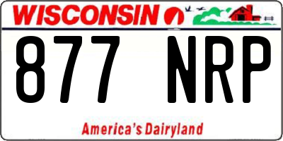 WI license plate 877NRP