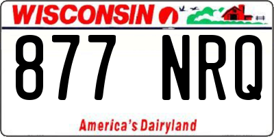 WI license plate 877NRQ