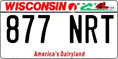 WI license plate 877NRT