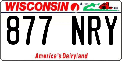 WI license plate 877NRY