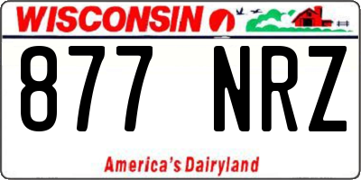 WI license plate 877NRZ