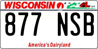 WI license plate 877NSB