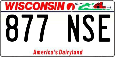 WI license plate 877NSE
