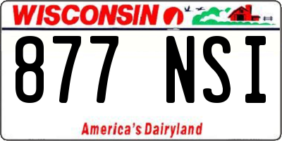WI license plate 877NSI