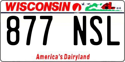 WI license plate 877NSL