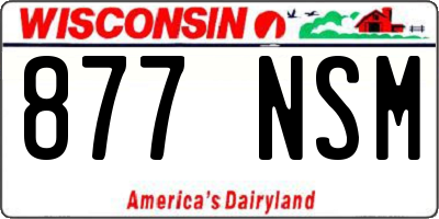 WI license plate 877NSM