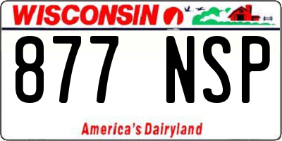 WI license plate 877NSP