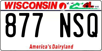 WI license plate 877NSQ