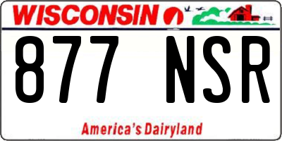 WI license plate 877NSR