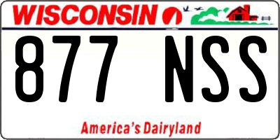 WI license plate 877NSS