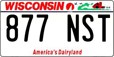 WI license plate 877NST