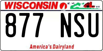 WI license plate 877NSU