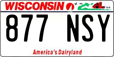 WI license plate 877NSY
