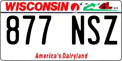 WI license plate 877NSZ