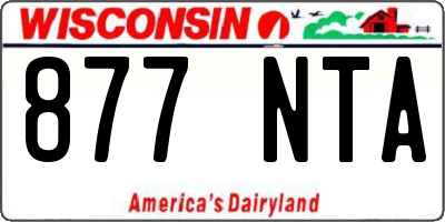 WI license plate 877NTA