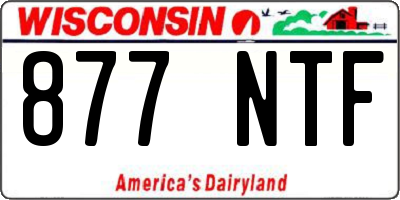 WI license plate 877NTF
