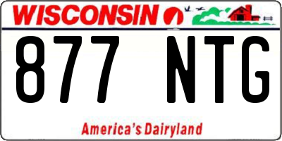 WI license plate 877NTG