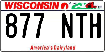 WI license plate 877NTH