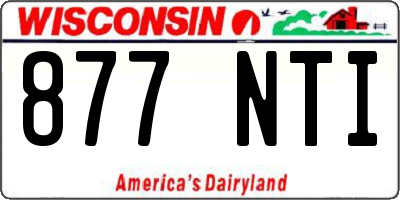 WI license plate 877NTI