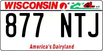 WI license plate 877NTJ