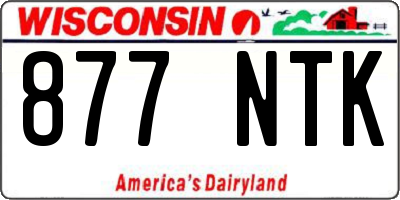 WI license plate 877NTK
