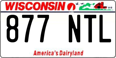 WI license plate 877NTL