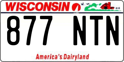 WI license plate 877NTN