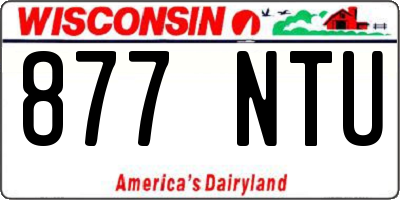 WI license plate 877NTU