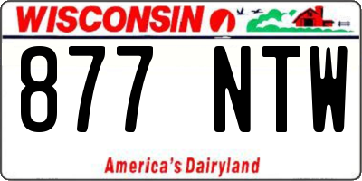 WI license plate 877NTW